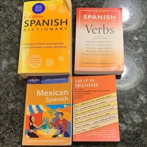 Spanish Dictionary and Verb Set - Yellow and Red